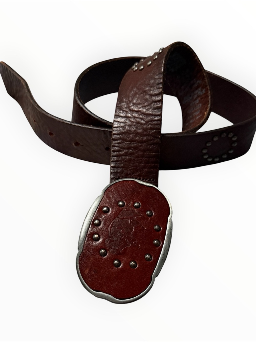 vintage 1990s Gap Western leather belt unisex leather buffalo buckle